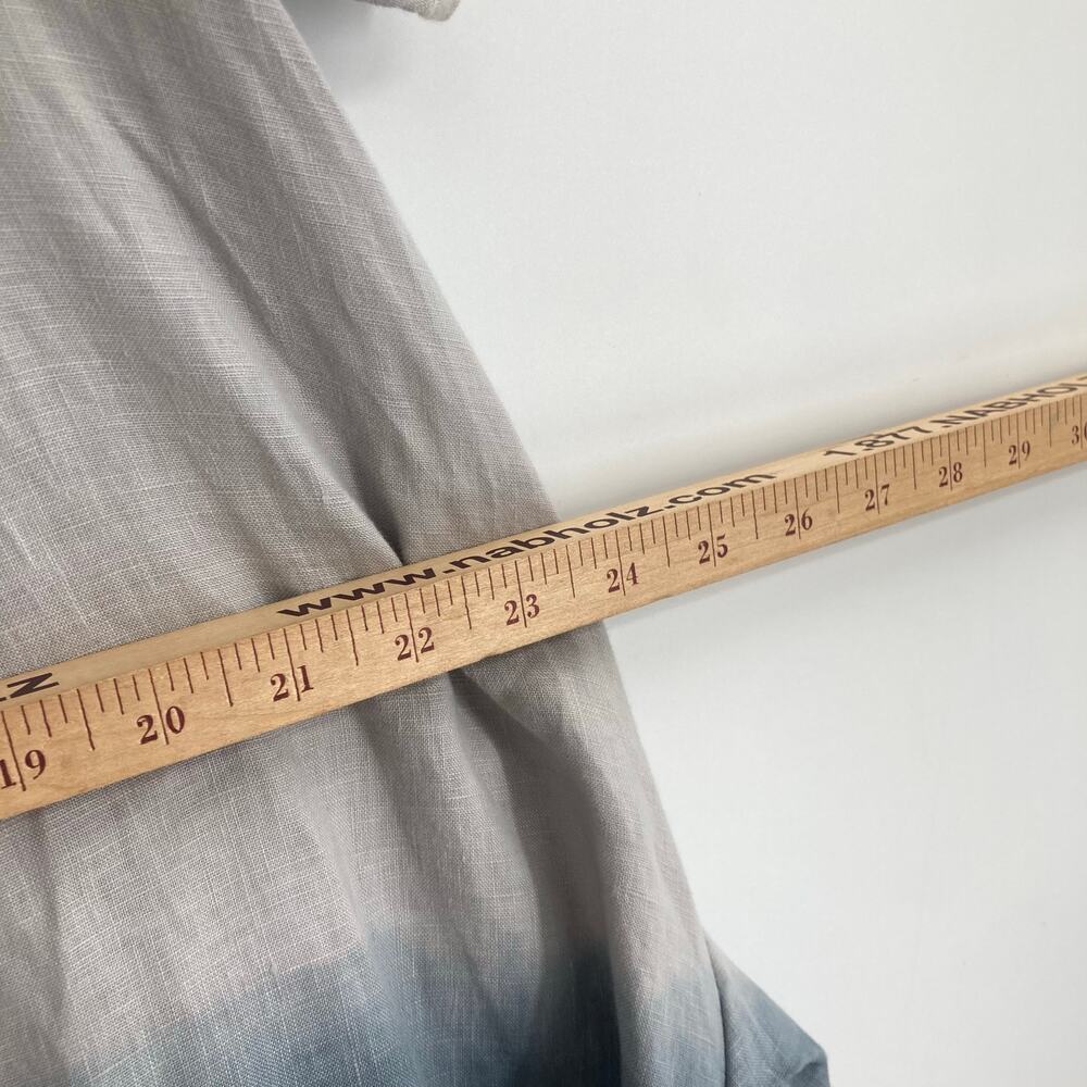 Firmiana Linen Boho Tunic Dress Lagenlook Asymmetric Layer Artsy Coastal Medium - Picture 13 of 13
